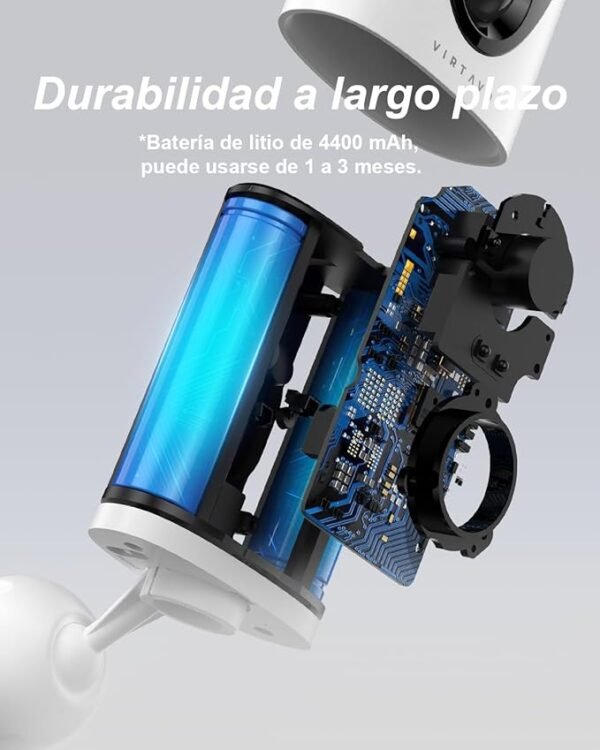 virtavo 2K Camara Vigilancia WiFi Exterior/Interior sin Cables batería Recargable - Image 3