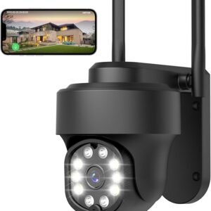 NETVUE Camara Vigilancia WiFi Exterior, Camaras Vigilancia Domicilio WiFi FHD Vista a 360° y Audio Bidireccional, Camara Vigilancia WiFi Interior y Detección de Movimiento