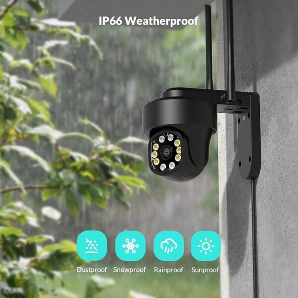 NETVUE Camara Vigilancia WiFi Exterior, Camaras Vigilancia Domicilio WiFi FHD Vista a 360° y Audio Bidireccional, Camara Vigilancia WiFi Interior y Detección de Movimiento - Image 2