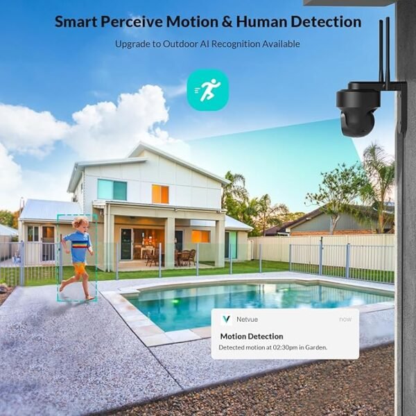 NETVUE Camara Vigilancia WiFi Exterior, Camaras Vigilancia Domicilio WiFi FHD Vista a 360° y Audio Bidireccional, Camara Vigilancia WiFi Interior y Detección de Movimiento - Image 6